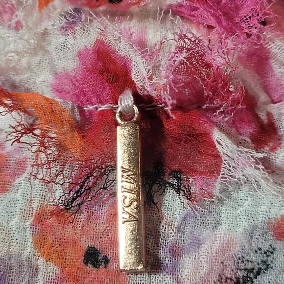 MISA Los Angeles Aurelie Ruffled Pink Floral Midi Dress Size Large - Picture 8 of 14